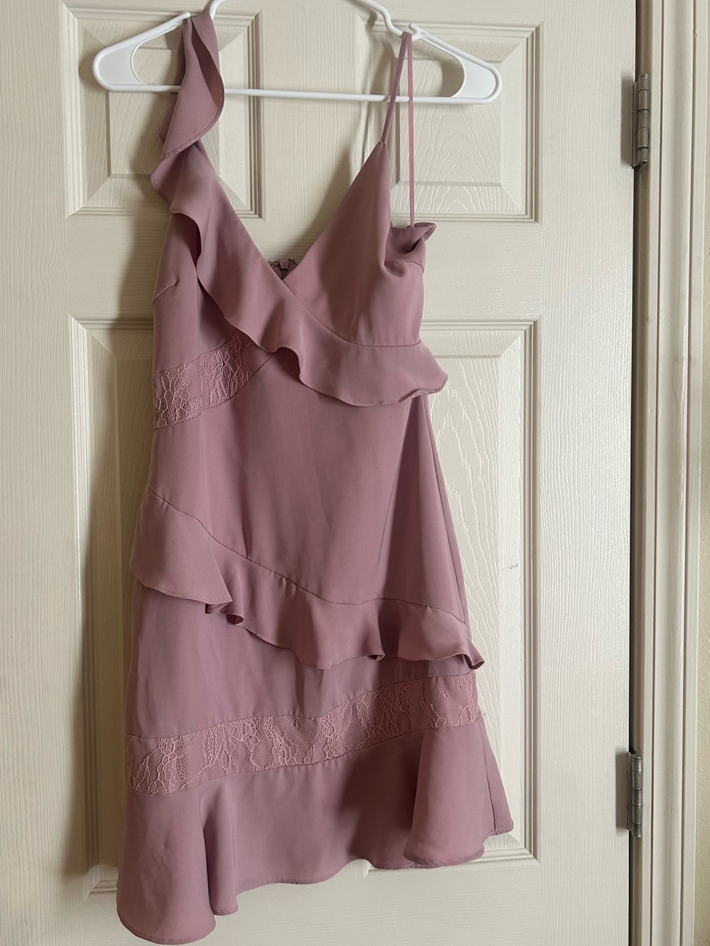Sugarlips Mauve Ruffle Slip Dress